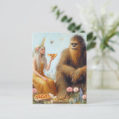 Carte Postale Sasquatch et la date de la pizza fée (Debout devant)