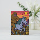 Carte postale Sasquatch et licorne (Debout devant)