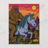 Carte postale Sasquatch et licorne (Devant)