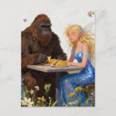 Carte Postale Sasquatch et un Tacos à manger à la Fée (Devant)