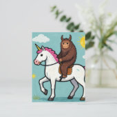 Carte Postale Sasquatch et une licorne (Debout devant)