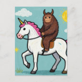 Carte Postale Sasquatch et une licorne (Devant)