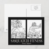 Carte Postale Sasquatch Fitness Series Pic #1 JUMP SQUATS (Devant / Derrière)