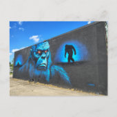 Carte Postale Sasquatch Incroyable en Bleu (Devant)