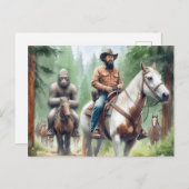 Carte Postale Sasquatch profite d'un circuit (Devant / Derrière)