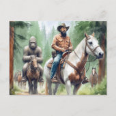 Carte Postale Sasquatch profite d'un circuit (Devant)