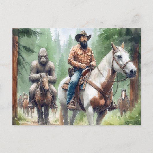 Carte Postale Sasquatch profite d'un circuit (Devant)