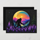 Carte Postale Sasquatch Rainbow Mountain Moon Wall Clock (Devant / Derrière)