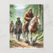 Carte Postale Sasquatch sur un parcours de groupe (Devant)