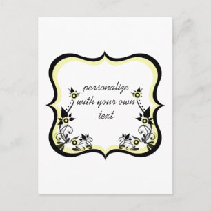 Carte Postale Sassal Floral Frame, Jaune clair
