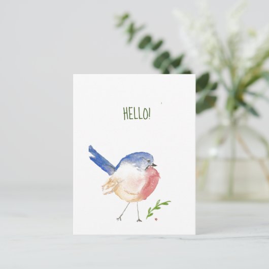 carte postale sassy bluebird (Debout devant)