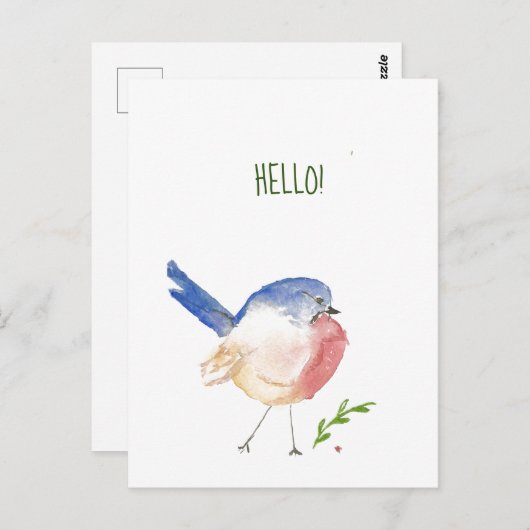 carte postale sassy bluebird (Devant / Derrière)