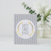 Carte Postale Sassy depuis la naissance (Debout devant)