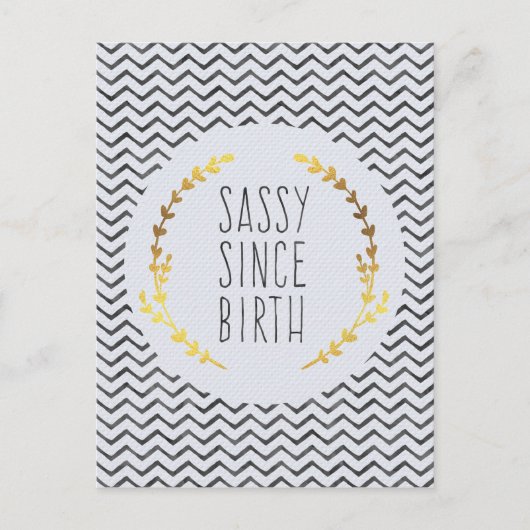 Carte Postale Sassy depuis la naissance (Devant)