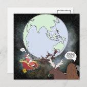 Carte postale Sassy et Père Noël (Devant / Derrière)