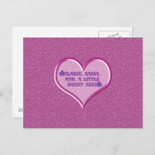 Carte Postale Sassy Heart (Devant / Derrière)