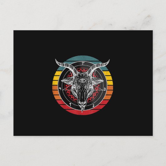 Carte Postale Satan Chèvre, Cadeau Chèvre (Devant)