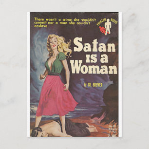 Carte Postale satan est une femme !