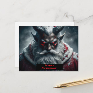 Carte Postale Satanic Santa Postcard