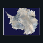 Carte Postale Satellite Antarctique photo-science image voyage<br><div class="desc">Cette image époustouflante présente le continent antarctique vu de l'espace.</div>