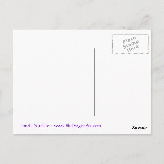 Carte postale satellite Lonely (Dos)