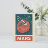 Carte Postale Satellite Mars Retro Galaxy (Debout devant)