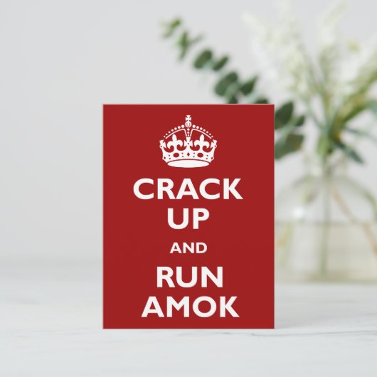 Carte Postale S'attaquer et exécuter Amok (Debout devant)