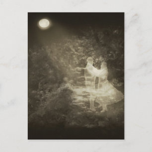 Carte Postale S'attarder au clair de lune 1 antiquité