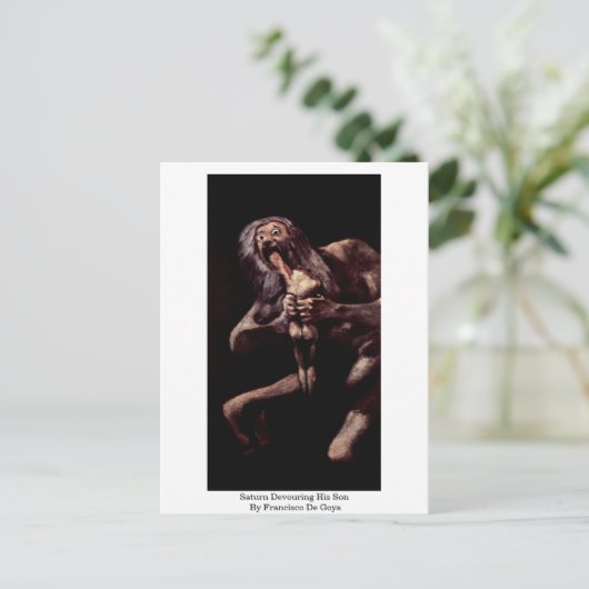 Carte Postale Saturn dévorant son fils par Francisco De Goya (Debout devant)
