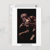 Carte Postale Saturn dévorant son fils par Francisco De Goya (Devant / Derrière)