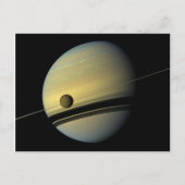 Carte Postale Saturn & Titan Cassini Photo spatiale (Devant)