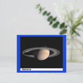 Carte Postale Saturne avec anneaux (Debout devant)