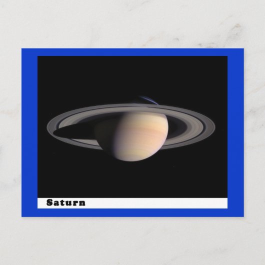 Carte Postale Saturne avec anneaux (Devant)
