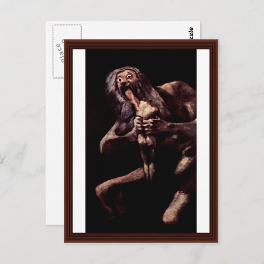 Carte Postale Saturne Dévorant Son Fils Des Pinturas Negras (Devant / Derrière)