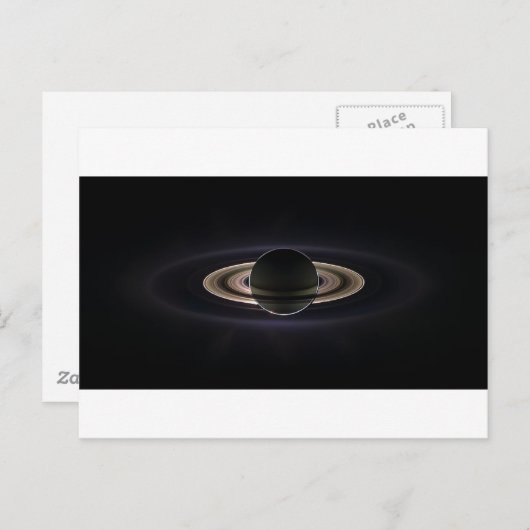 Carte Postale Saturne éthérée" (Devant / Derrière)