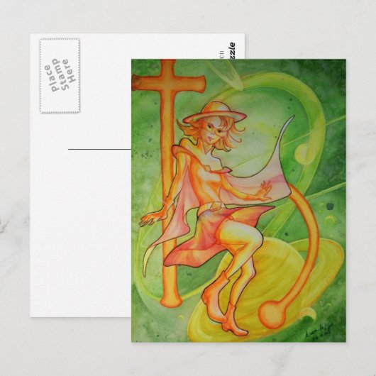 Carte Postale Saturne Windy (Devant / Derrière)