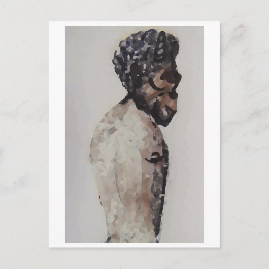 Carte Postale Satyr/coléan RS huile p (Devant)