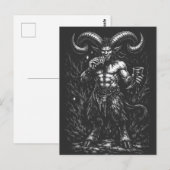 Carte Postale Satyre d'hiver cornu — par BurnsInHell (Devant / Derrière)