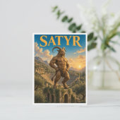 Carte Postale Satyre, monstre de fantasy gothique (Debout devant)