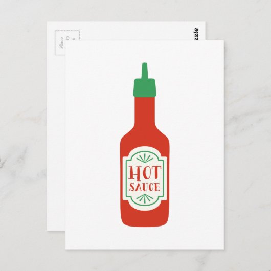 Carte Postale Sauce chaude (Devant / Derrière)