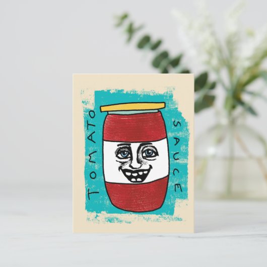 Carte postale Sauce tomate (Debout devant)