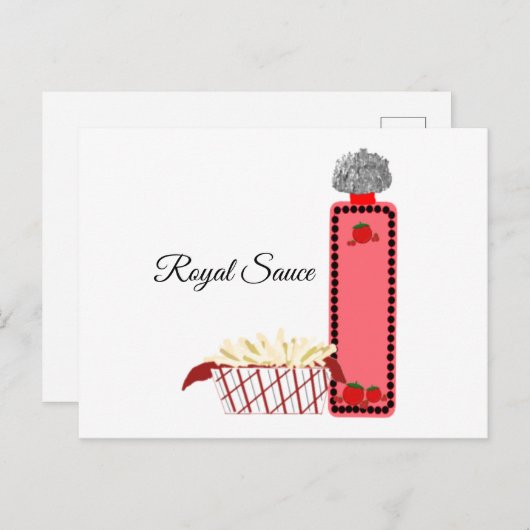 Carte Postale Sauce tomate royale (Devant / Derrière)