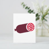 Carte Postale Saucisse de Salami Pepperoni (Debout devant)