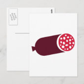 Carte Postale Saucisse de Salami Pepperoni (Devant / Derrière)