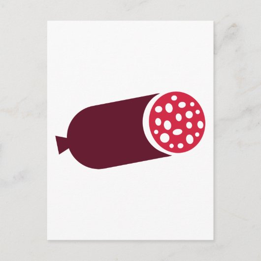 Carte Postale Saucisse de Salami Pepperoni (Devant)