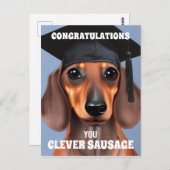 Carte Postale Saucisse intelligente (Devant / Derrière)