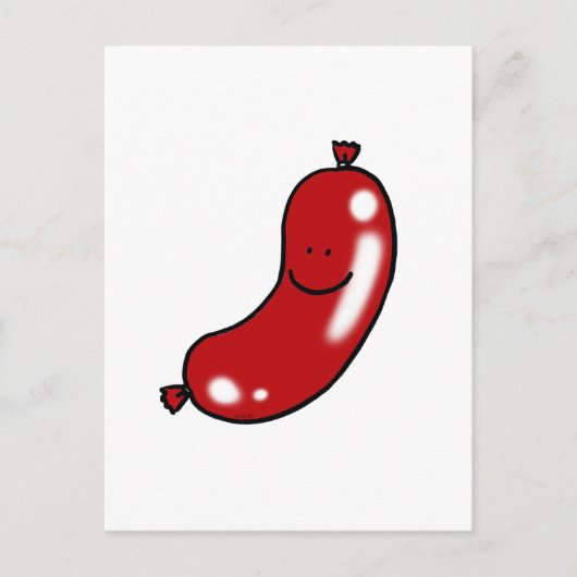 Carte Postale Saucisse mignonne (Devant)