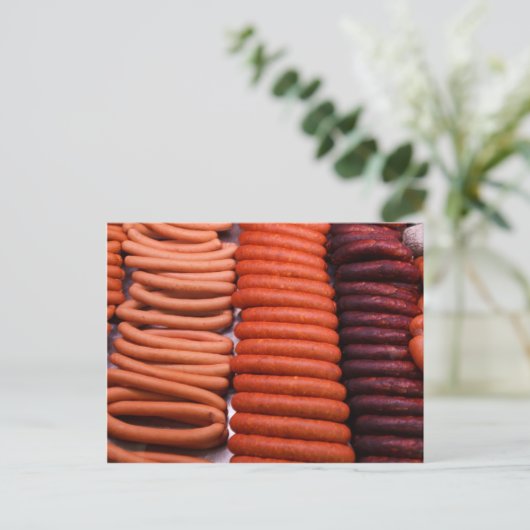 Carte Postale Saucisses (Debout devant)