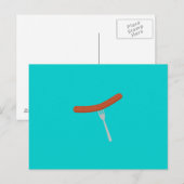 Carte Postale saucisses grillées (Devant / Derrière)