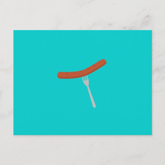 Carte Postale saucisses grillées (Devant)